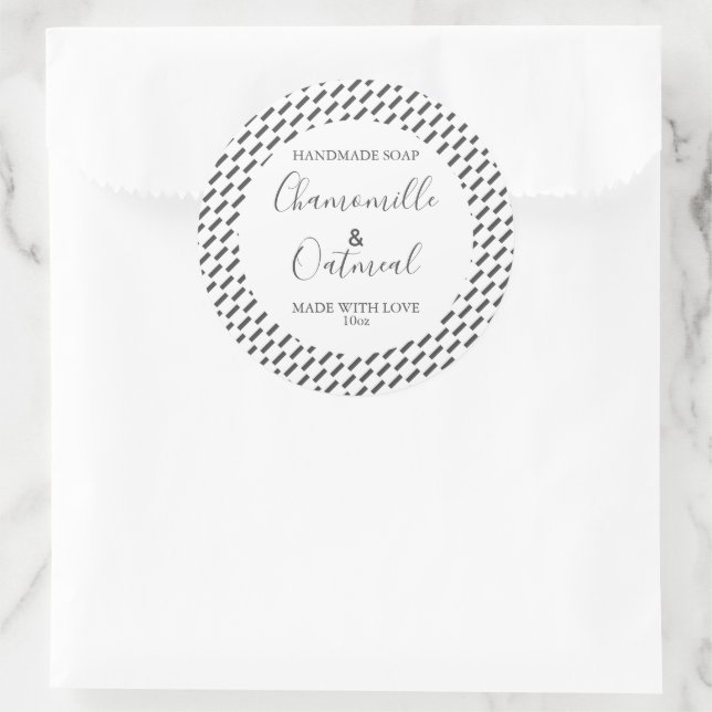 Customizeable Soap Label Pattern Modern (Bag)