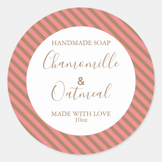 Customizeable Soap Label Pattern Modern (Front)