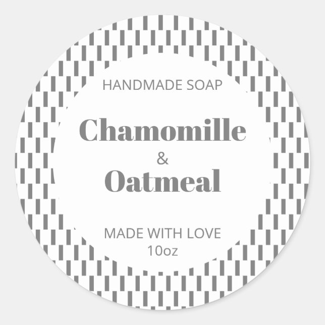 Customizeable Soap Label Pattern Modern (Front)