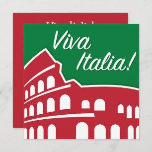 Customizeable Viva Italia Patriotic Italy Invitation