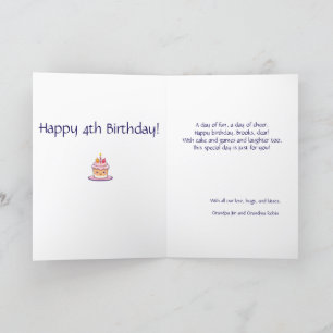 Customized "3D" Great Grandson Birthday Poem Card