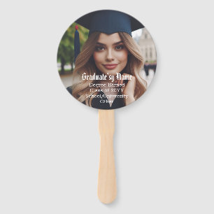Customized All Over Graduate Photo, Name and Class Hand Fan