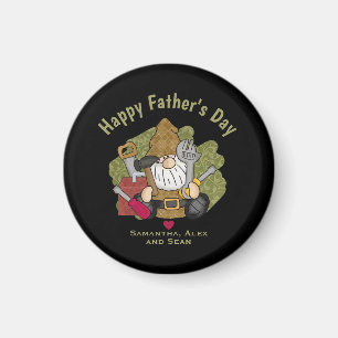 Customized and Personalized Handyman Garden Gnome Magnet