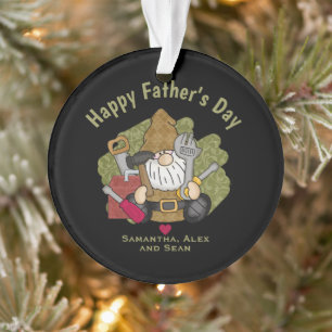 Customized and Personalized Handyman Garden Gnome Ornament