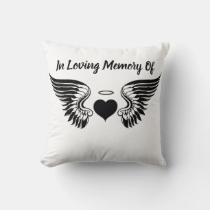 Customized Angel Wings In Loving Memory Cushion