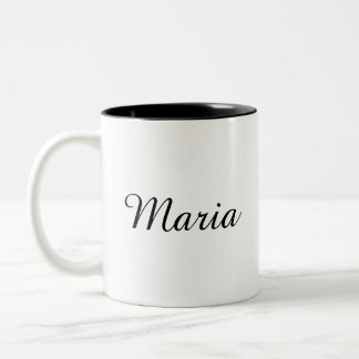 Customized Bicolor Mug with pretty romantic flower