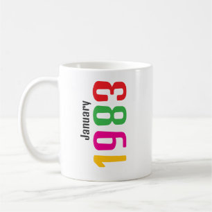 Customized Birthday Month and Year Gift Coffee Mug