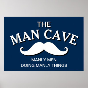 Customized Blue Funny Man Cave Sign