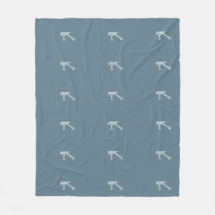 Customized Blue White Rope Knot Monogram Soft Warm Fleece Blanket
