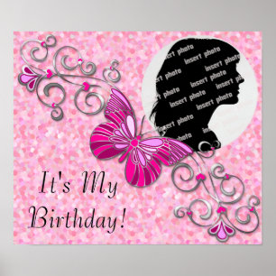 Customized Butterfly Birthday Poster