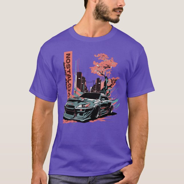 Customized car on Japanese streets gift T-Shirt (Front)
