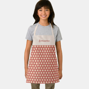Customized children's apron with orange daisy 