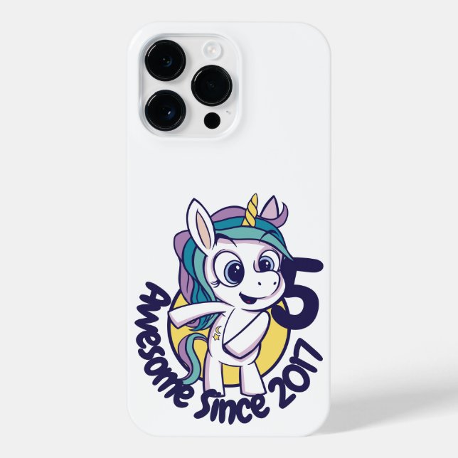 CUSTOMIZED CUTE BIRTHDAY UNICORN CARTOON iPhone CASE (Back)