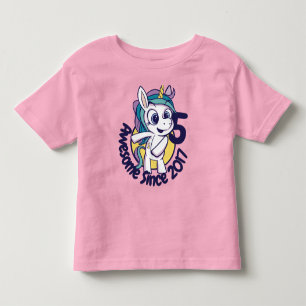 CUSTOMIZED CUTE BIRTHDAY UNICORN CARTOON TODDLER T-Shirt