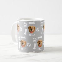 Customized Dog Pet Photo & Name Gray