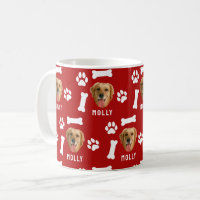 Customized Dog Pet Photo & Name Red