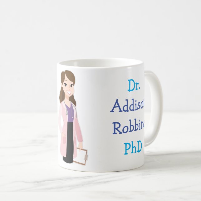 Customized Dr (Your Name) PhD for Graduation Coffee Mug (Front Right)