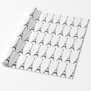 Customized Eiffel Tower Paris Wrapping Paper