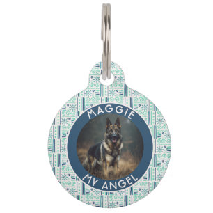 Customized Fur Dad Gift Tribal Motif Pet Tag