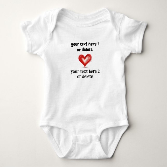 Customized Gift w Own Text, Create Your Own  Baby Bodysuit (Front)