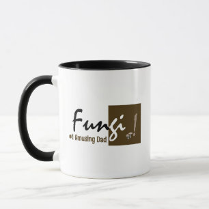 Customized Humorous Fungi Pun Typography, Brown Mug