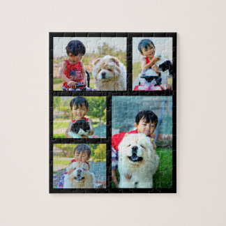 Customized Image Collage 5 Photo Jigsaw Puzzle
