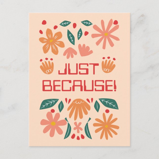 CUSTOMIZED JUST BECAUSE GREETING CARD (Front)