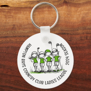 Customized Ladies Golf League Keychain