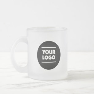 Customized Logo Frosted Glass Drink Mug 