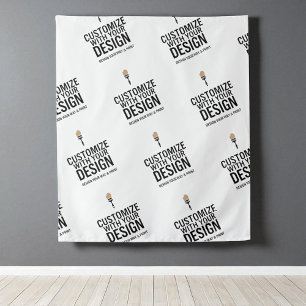 Customized Minimalist Company Branded Custom   Tapestry