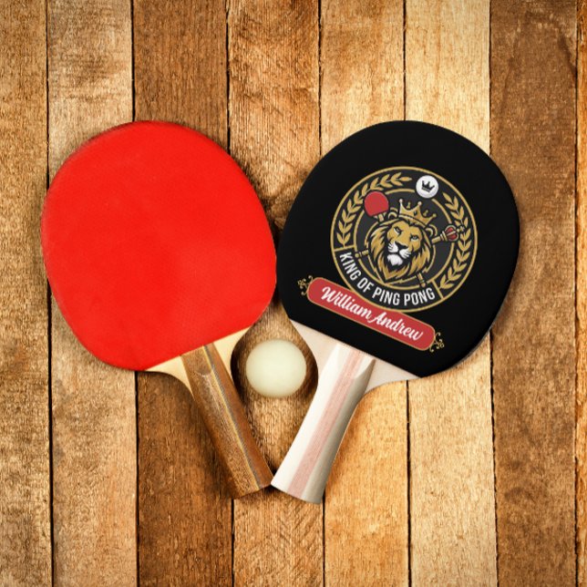 Customized Modern king Of Ping Pong Player Name Paddle (Personalized name king of ping pong paddle )