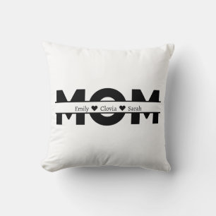 Customized mom children name cushion