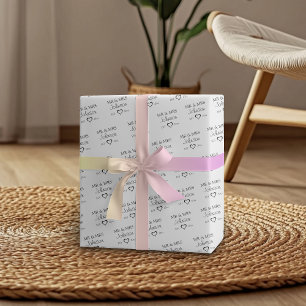 Customized Mr & Mrs Couples Anniversary Wrapping Paper