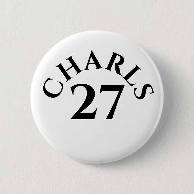 Customized Name and Number 6 Cm Round Badge (Front)