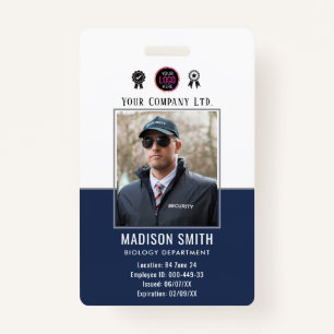 Customized Name and Photo   Company Security ID Badge