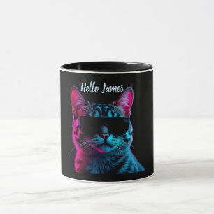 customized name cat lover mug