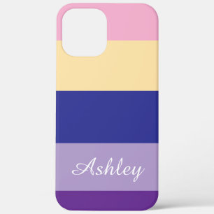Customized Name Colourful Stylish Modern Elegant iPhone 12 Pro Max Case