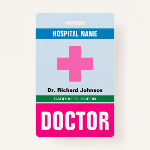 Customized Name Doctor ID Card ID Badge