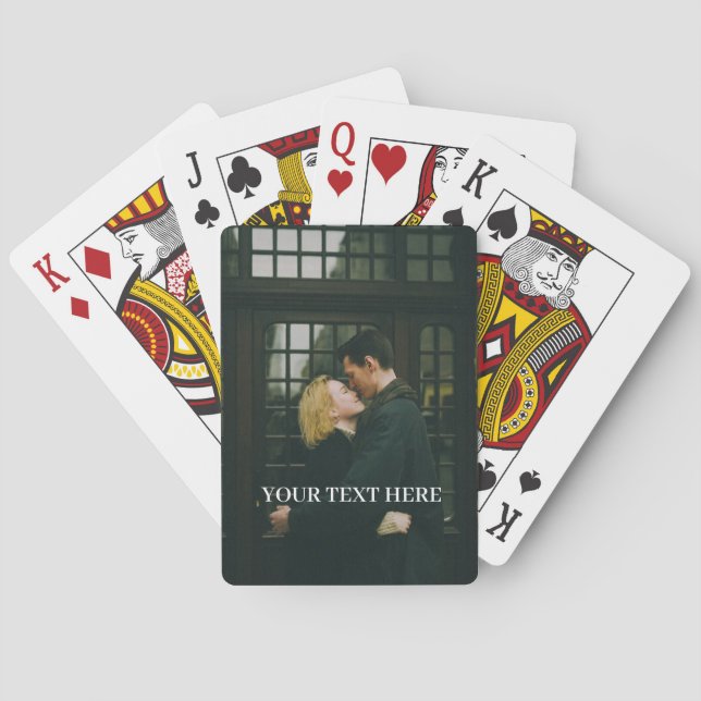 CUSTOMIZED NAME FULL VERTICAL PHOTO SCRIPT TEXT    PLAYING CARDS (Back)