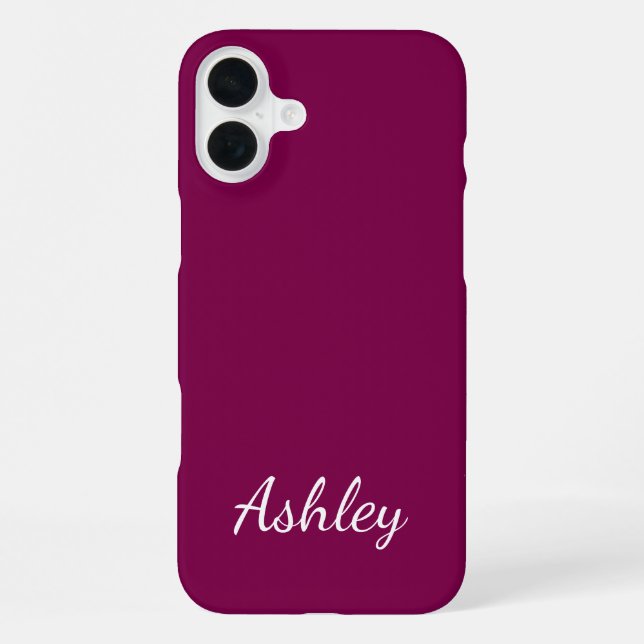 Customized Name Stylish Modern Elegant Minimalist  iPhone Case (Back)