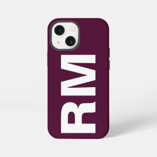 Customized Name Stylish Modern Elegant Wine Colour iPhone 13 Mini Case