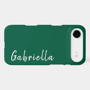 Customized Name Stylish Modern Minimal Dark Green