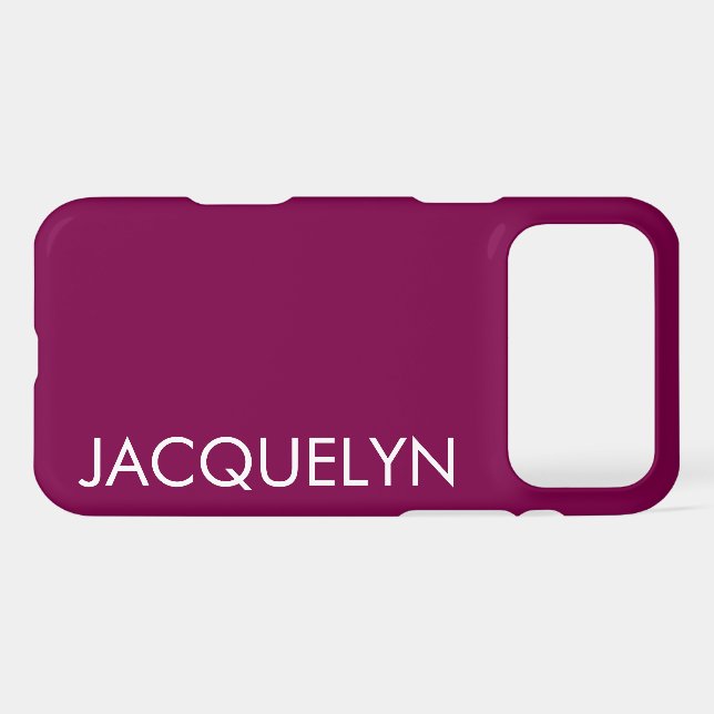 Customized Name Stylish Modern Minimal Monogram  (Back Horizontal)
