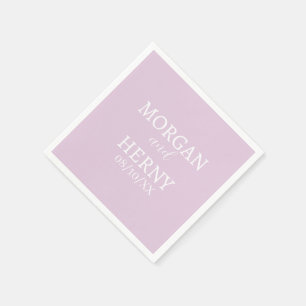 CUSTOMIZED NAME STYLISH MODERN PINK WEDDING  NAPKIN