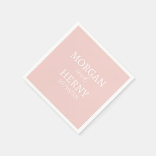 CUSTOMIZED NAME STYLISH MODERN PINK WEDDING  NAPKIN