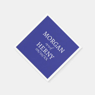 CUSTOMIZED NAME STYLISH MODERN PINK WEDDING  NAPKIN