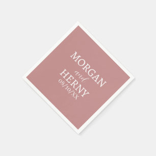 CUSTOMIZED NAME STYLISH MODERN PINK WEDDING  NAPKIN