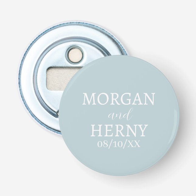 CUSTOMIZED NAME STYLISH MODERN WEDDING  BOTTLE OPENER (Front)