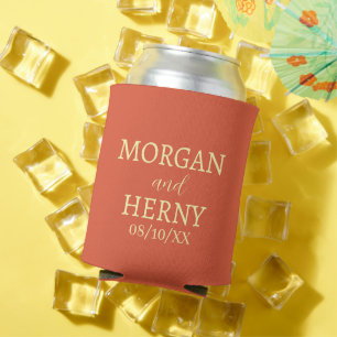 CUSTOMIZED NAME STYLISH MODERN WEDDING CAN COOLER