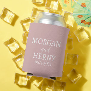 CUSTOMIZED NAME STYLISH MODERN WEDDING  CAN COOLER